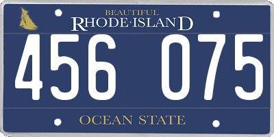 RI license plate 456075