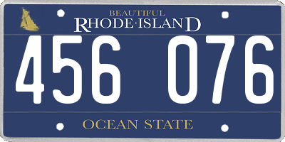 RI license plate 456076