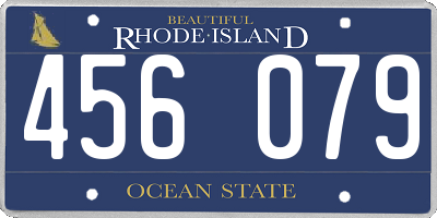 RI license plate 456079