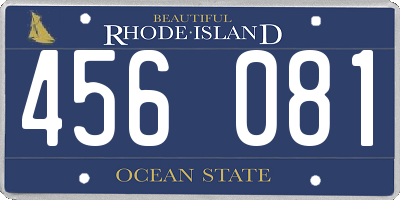 RI license plate 456081