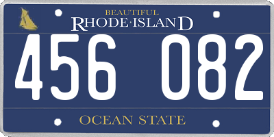 RI license plate 456082