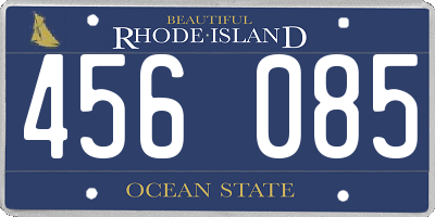 RI license plate 456085