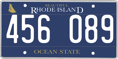 RI license plate 456089