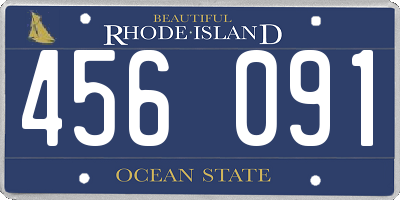 RI license plate 456091