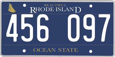 RI license plate 456097
