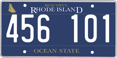 RI license plate 456101