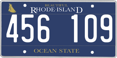 RI license plate 456109