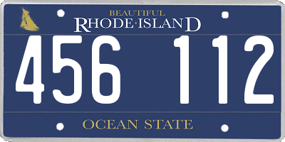 RI license plate 456112