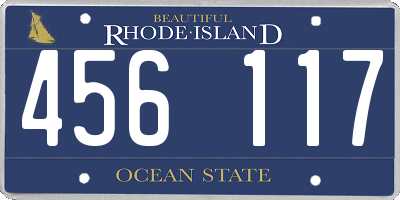 RI license plate 456117