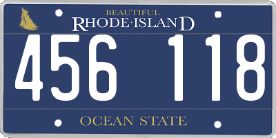 RI license plate 456118