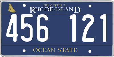 RI license plate 456121
