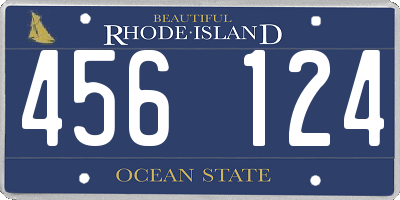 RI license plate 456124