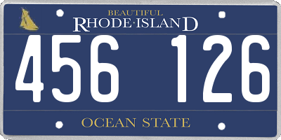 RI license plate 456126
