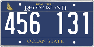 RI license plate 456131