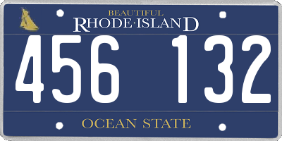 RI license plate 456132