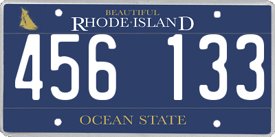 RI license plate 456133