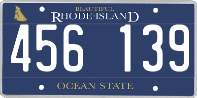RI license plate 456139