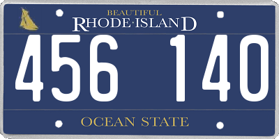 RI license plate 456140
