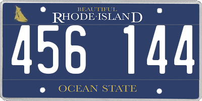 RI license plate 456144