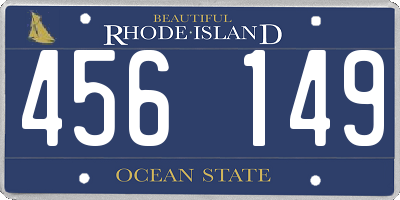 RI license plate 456149