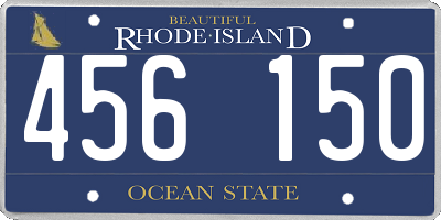 RI license plate 456150