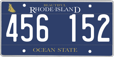 RI license plate 456152