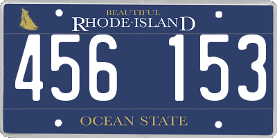 RI license plate 456153