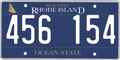 RI license plate 456154
