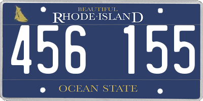 RI license plate 456155