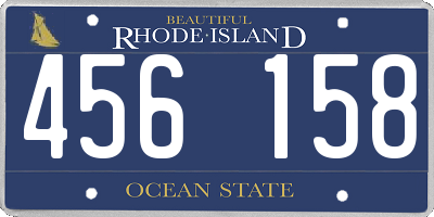 RI license plate 456158