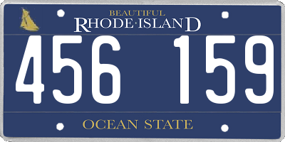 RI license plate 456159