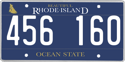 RI license plate 456160