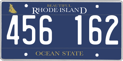 RI license plate 456162