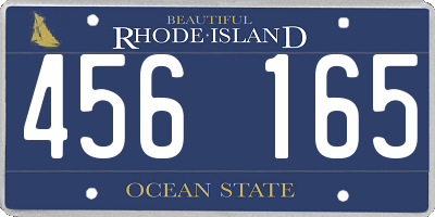 RI license plate 456165