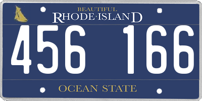 RI license plate 456166