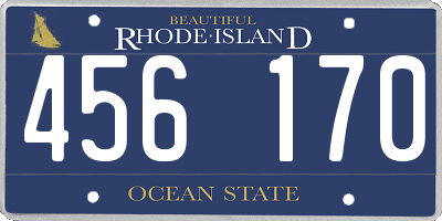RI license plate 456170