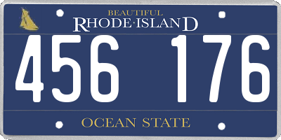 RI license plate 456176