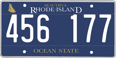 RI license plate 456177