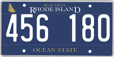 RI license plate 456180