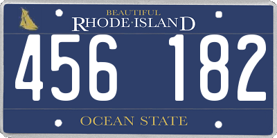 RI license plate 456182