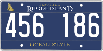 RI license plate 456186