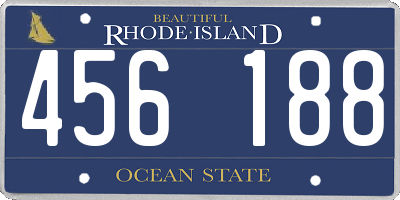 RI license plate 456188