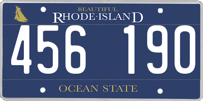 RI license plate 456190