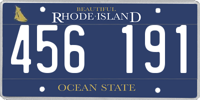 RI license plate 456191