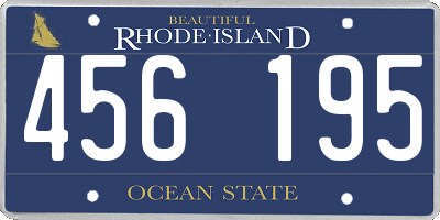 RI license plate 456195