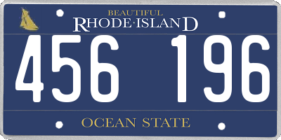 RI license plate 456196