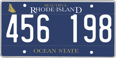 RI license plate 456198