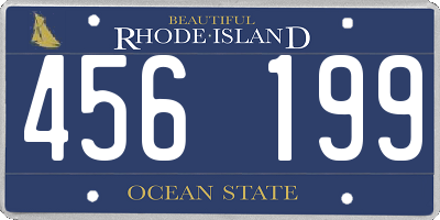 RI license plate 456199