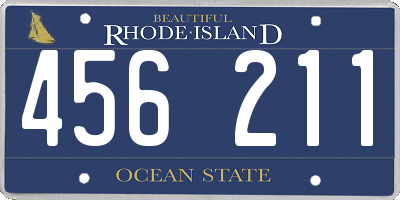 RI license plate 456211