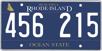 RI license plate 456215